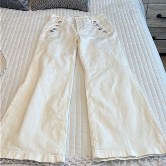 White House Black Market White Mariner Wide-Leg Jeans